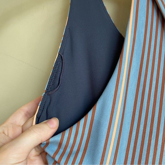 PrAna Saxon Athletic Dress in Red Clay Stripe Crossover - Picture 16 of 16